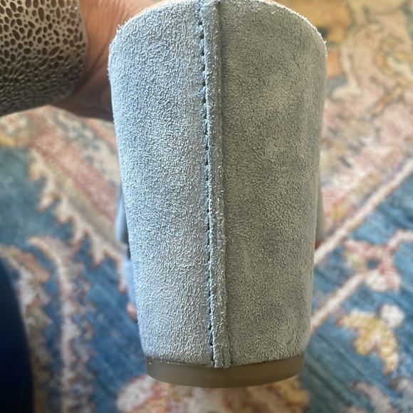 KORK-EASE Light Blue Suede Platform Slides. Comfy cute! - Picture 8 of 9